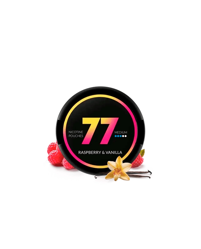 77 RASPBERRY Y VANILLA Medium Nicotine Pouches