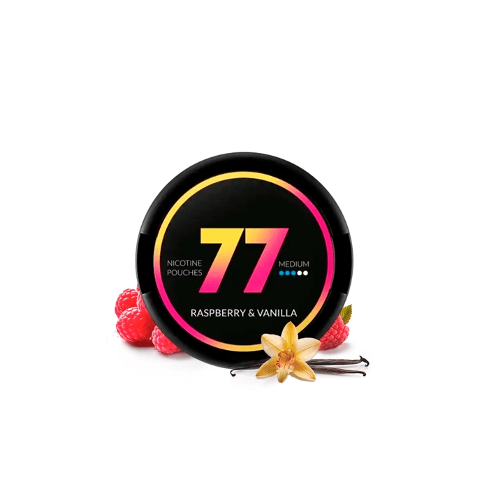 77 RASPBERRY Y VANILLA Medium Nicotine Pouches