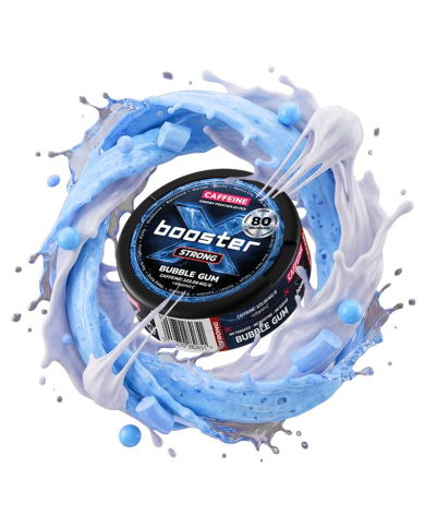 X-Booster BUBBLE GUM 80MG Caffeine Pouches