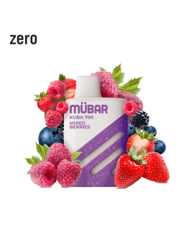 Mübar MIXED BERRIES ZERO Kuba 700 PUFFS Pod Desechable