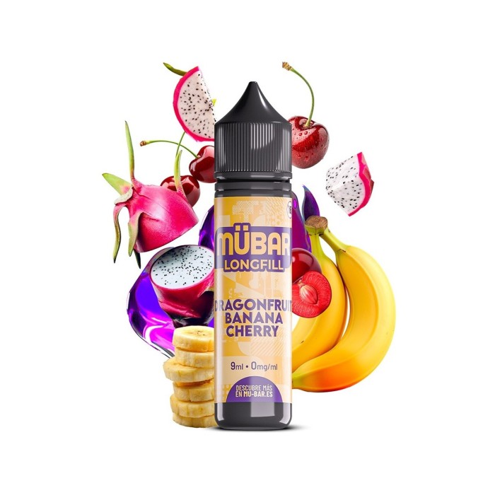 Longfill DRAGONFRUIT BANANA CHERRY 9ML. Mübar