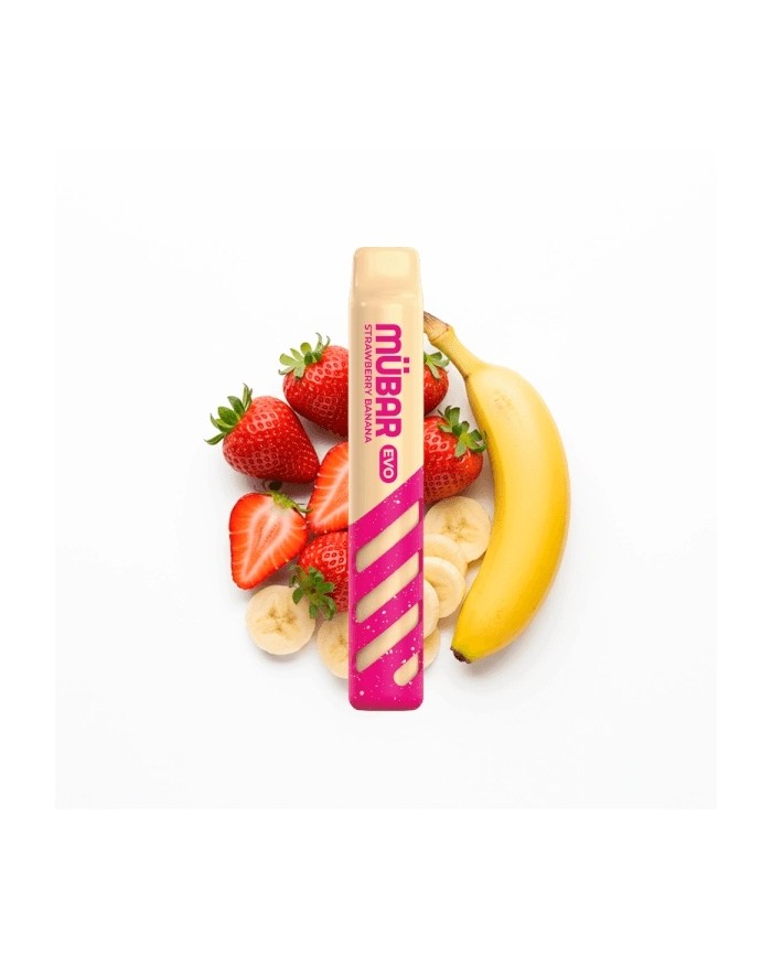 Mübar STRAWBERRY BANANA Evo 800 PUFFS Pod Desechable